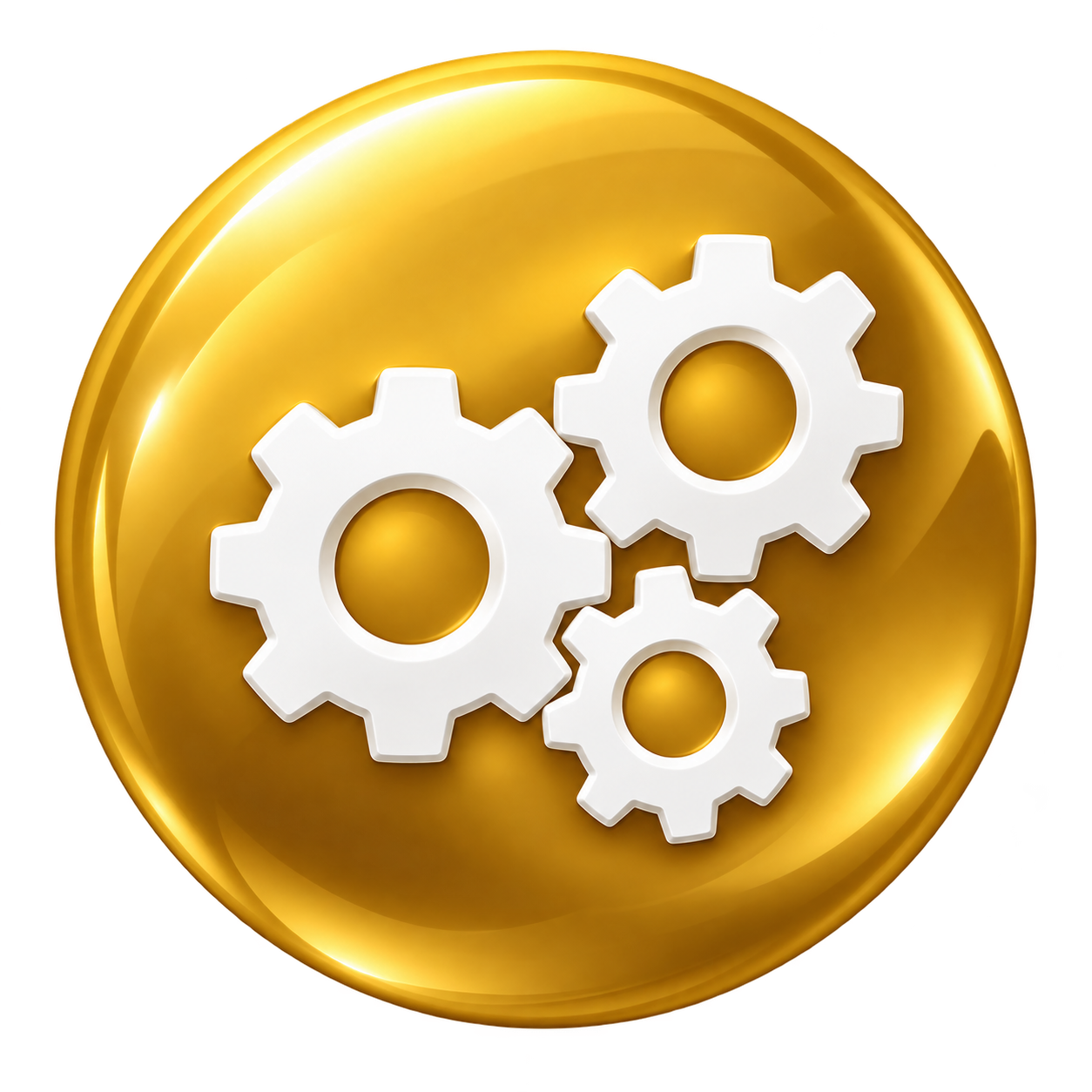 Systems-focused gears icon