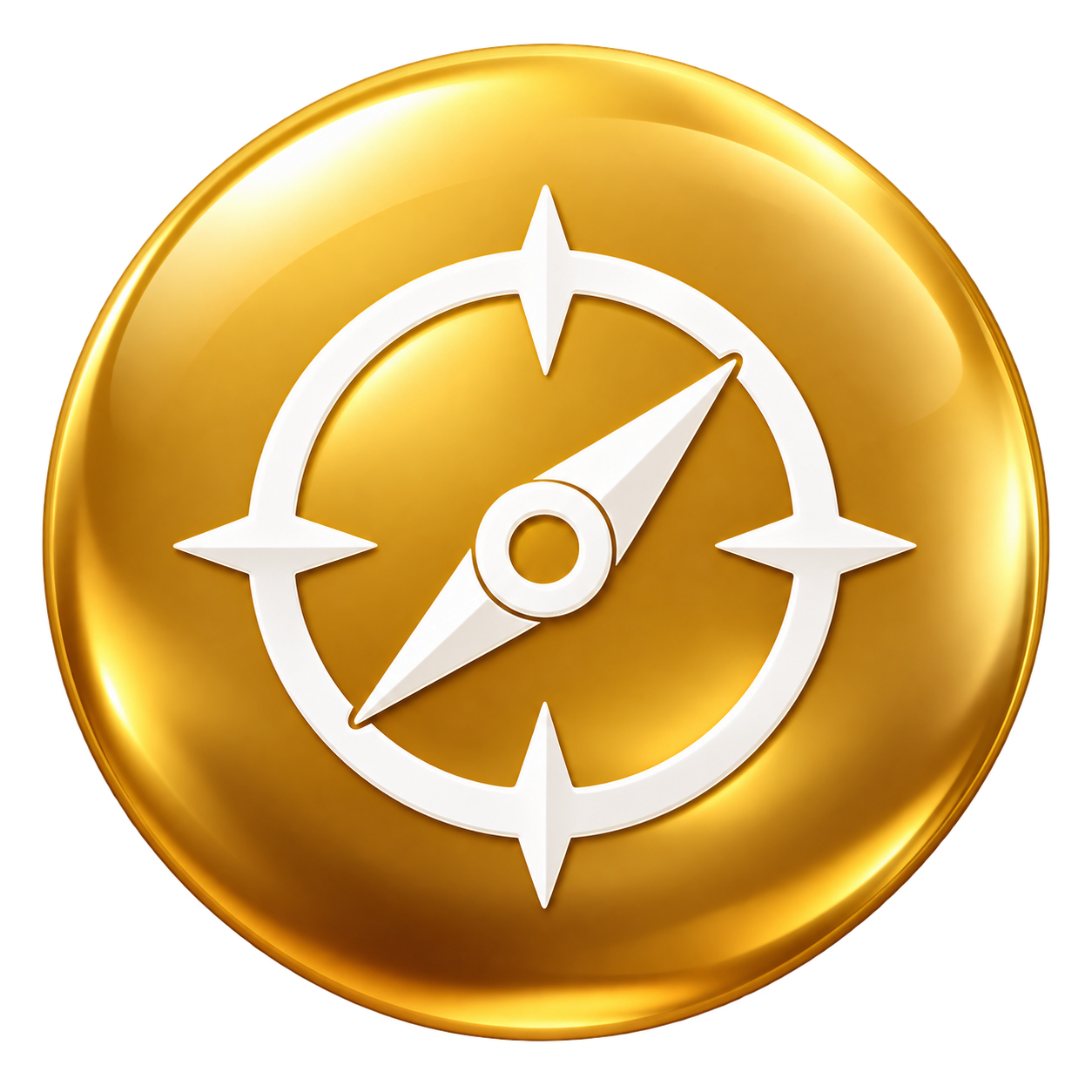 Business strategy and planning compass icon