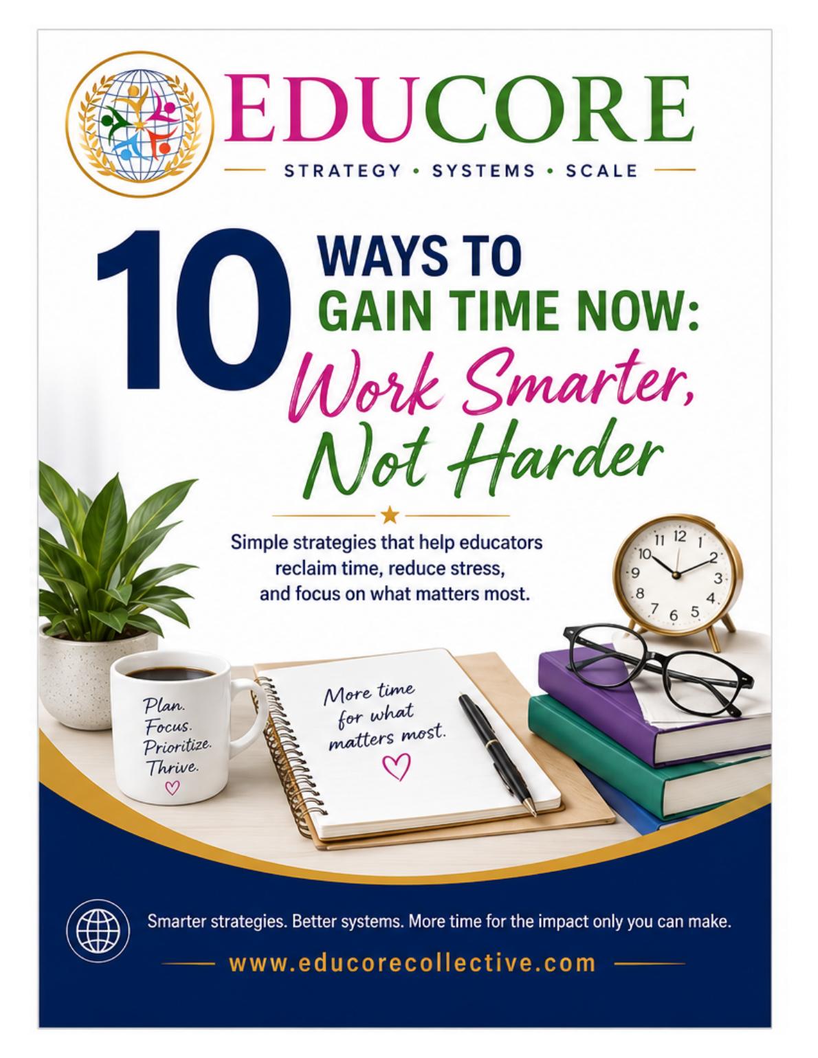 Cover of 10 Ways to Gain Time Now: Work Smarter, Not Harder
